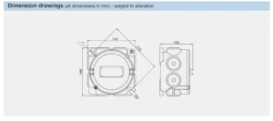 ابعاد باکس ضد انفجار BHD91